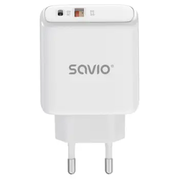 Karikues muri Savio LA-12, 20W, Quick Charge Power Delivery, i bardhë