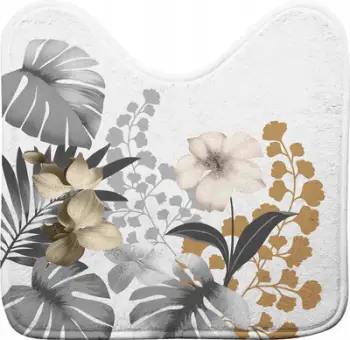 Tapet WC Contour Kelly, 45x45 cm, mikrofibër, i bardhë