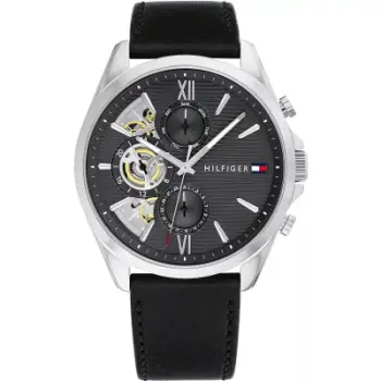 Ora dore Tommy Hilfiger Baker 1710644, 43.5mm, shumëfunksionale, e zezë