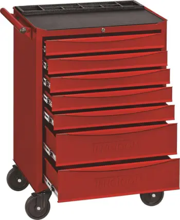 Karrocë veglash Teng Tools TCMM622N, 302 pjesë, 7 sirtarë, e kuqe