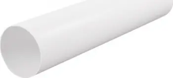 Kanal ventilimi rrumbullak, Ø125mm, gjatësi 1m, i bardhë
