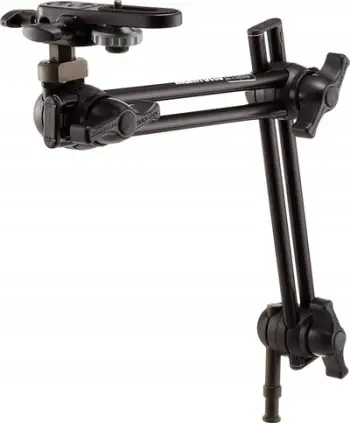 Krah dyfishtë për kamerë Manfrotto 396B-2, 2 seksione, kapacitet 5 kg, i zi