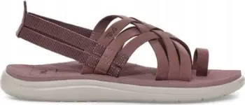 Sandale femrash Teva Voya Strappy Leather, lëkurë, taban EVA, ngjyrë vjollcë