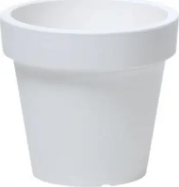 Vazo lulesh Prosperplast Lofly, diametër 30 cm, polipropilen, e bardhë