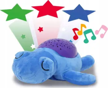 Dritë nate Jamara Dreamy Turtle, LED, me projektor, blu vjollcë