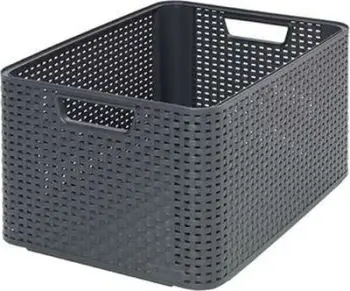 Shportë organizuese Curver Rattan L 205826, plastike, gri