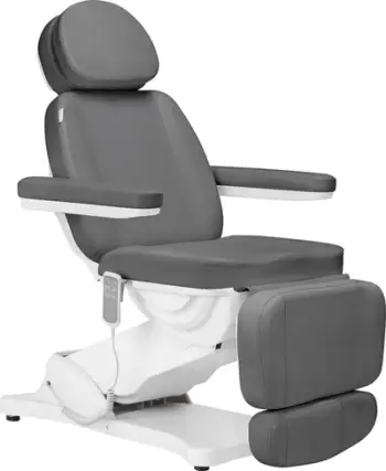 Karrige elektrike kozmetike Sillon Classic, 3 motorë, rregullim elektrik, gri