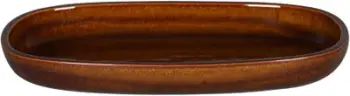 Pjatë ovale e thellë RAK Porcelain Ease, 8.85", 5.9", ngjyrë mjalti