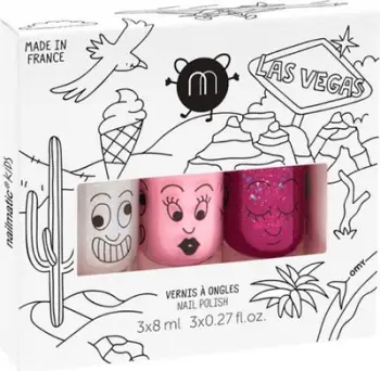 Set manikyri për fëmijë Nailmatic Las Vegas, 3x8ml, moshat 5–7 vjeç