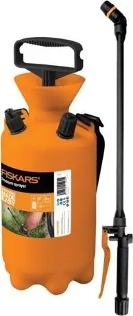 Spërkatës me presion Fiskars 1025934, 5L, dorezë ergonomike, portokalli