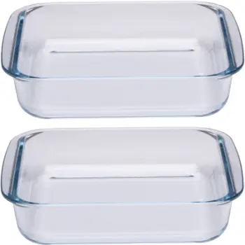 Set enësh furre Alpina, qelq rezistent ndaj nxehtësisë, 2 copë, transparent