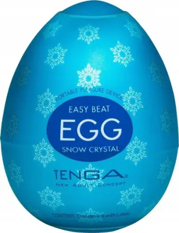 Masturbator TENGA Egg Cool Snow Crystal, efekt ftohës, i bardhë