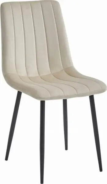 Set karrigesh OSKAR LAVA Velvet, 4 copë, metal, beige