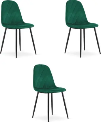 Set karrigesh Asti Velvet, set 3 copë, jeshile e errët