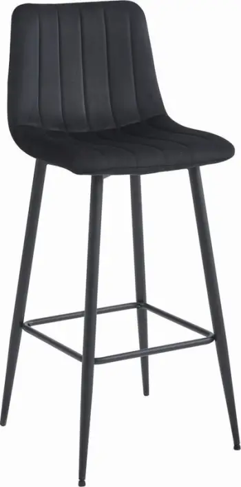 Karrige bari ergonomike me mbështetëse, kadife, e zezë