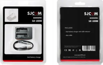 Ngarkues dual për kamera SJCAM, SJ9 SJ10, i zi