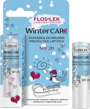 Balsam buzësh Floslek WinterCare, SPF 20, mbrojtës dimëror, transparent