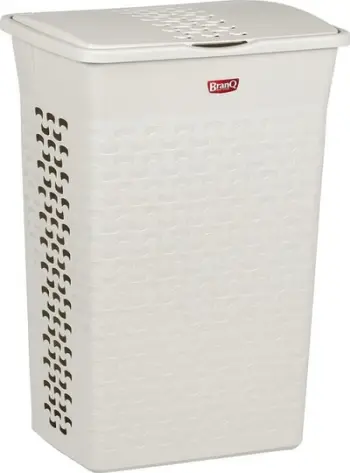 Shportë rrobash Openwork, 55L, me kapak, e bardhë