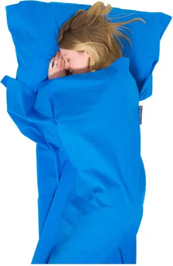 Çarçaf pambuku për thes gjumi Lifeventure Mummy, 100% pambuk, blu