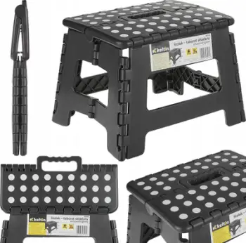 Stol palosës Keltin K00398, plastikë antirrëshqitëse, kapacitet 150kg, i zi