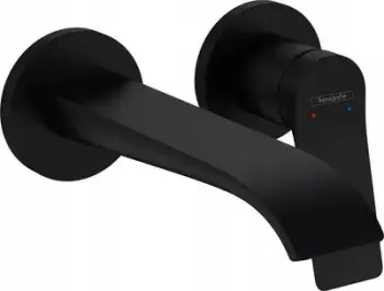 Batari lavamani murale Hansgrohe Vivenis F-Set, dy vrima, WaterfallStream, e zezë mat