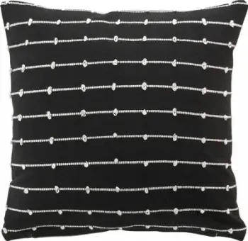 Jastëk dekorativ Cotton Eco, 45x45 cm, pambuk i ricikluar, i zi