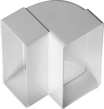 Bërryl vertikal ventilimi PVC, 60x120mm, 90°, i bardhë