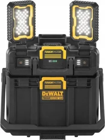 Kuti pune me dritë DeWalt ToughSystem V2 DWST08061-1, LED, kompatibile me 18V XR dhe 54V Flexvolt, e verdhë
