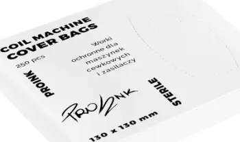 Qese mbrojtëse sterile për makinë tattoo Pro Ink Coil Machine Cover Bags, 130 x 130 mm, 250 copë, transparente