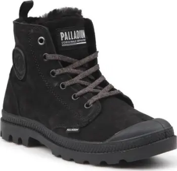 Çizme për femra Palladium Pampa Hi, nubuck, me lesh të brendshëm, bezhë