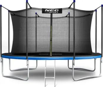 Trampolinë kopshti Neo-Sport, 13ft 404cm, rrjetë e brendshme, shkallë