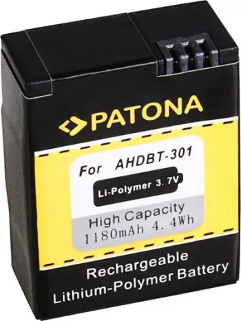 Bateri për kamerë PATONA Pro AHDBT 301, 1180mAh, Li Pol 3.7V, e zezë