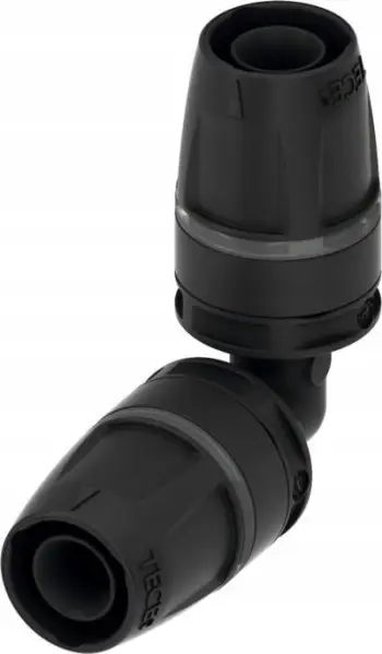 Bërthamë këndi 90° Tece PPSU 8710725, 25mm, për tub, e zezë