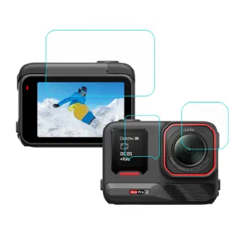 Film mbrojtës Puluz 3 in 1, për Insta360 Ace Pro 2, për ekran dhe lente, transparent