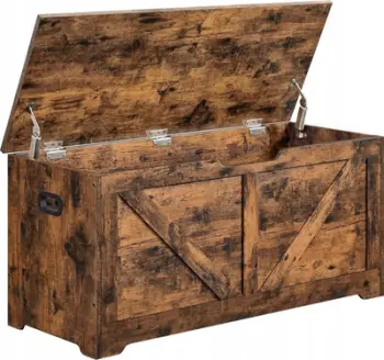 Stol arkë dekorative Rustic Trunk Space, 100x40x46cm, dru, kafe