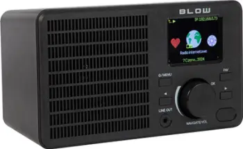 Radio interneti portative Blow Ri1, ekran 2.4", Wi-Fi Bluetooth, e zezë