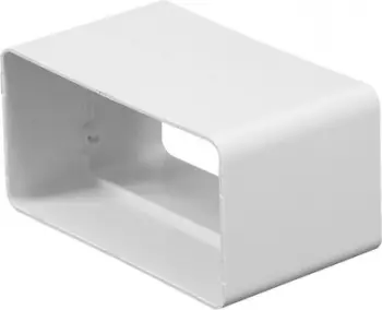 Lidhës kanali i sheshtë PVC Dospel, 60x120mm, për ventilim, i bardhë
