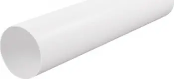 Tub ventilimi rrumbullak FI100, 1m, plastik, i bardhë