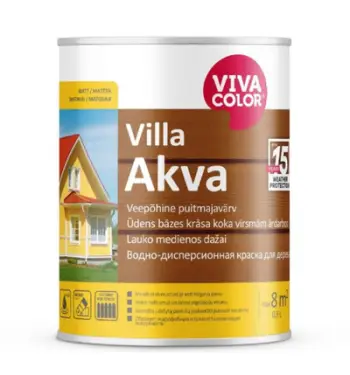 Bojë fasade druri Vivacolor VILLA-AKVA A, 9L, me bazë uji, e bardhë