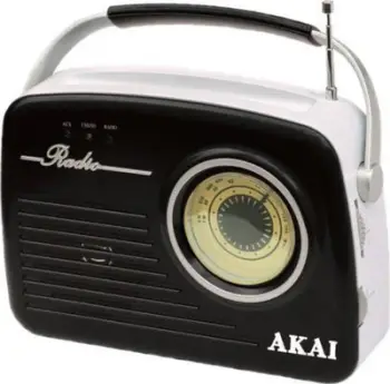 Radio Akai APR-11B, stil retro, FM AM, e zezë