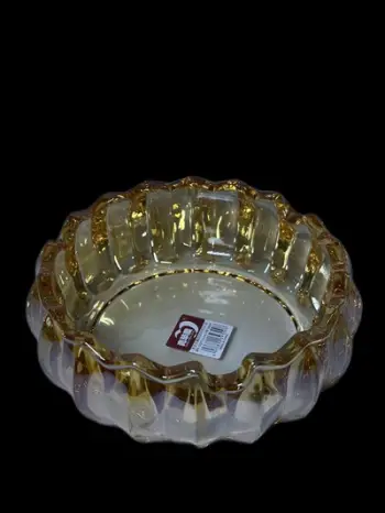 Shpuzore qelqi , e zezë dhe gold . DELIGLASSWARE