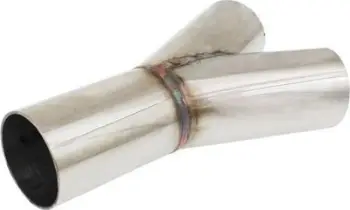 Tee shkarkimi TurboWorks 45°, 63mm 63mm, çelik inox 304