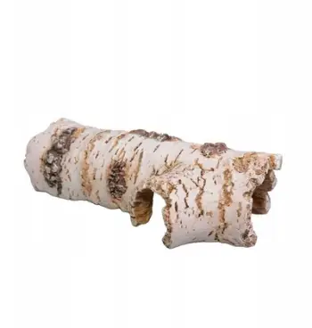 Strehimore terrariumi Terra Natura Hideout in Birch Trunk, 17 cm, dekorative, e bardhë