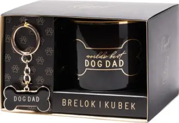 Set filxhan dhe brelok Royal Canin Dog Dad, 250ml, qeramik, i zi