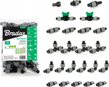 Set ujitje me shirit pikues Bradas Drip Tape, 16mm, 24 copë