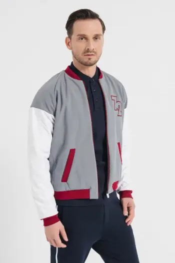 Xhup bomber gri me maroon, XXL