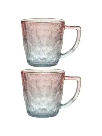 Gotë qelqi 2/1 , rozë dhe blu . DELI GLASSWARE