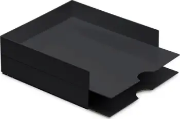 Kuti magazinimi Moxom Modular Letter Tray, set 2 copë, 320x260x60mm, e zezë