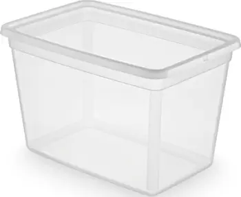 Kuti plastike organizuese pa BPA 60L, me kapak, transparente