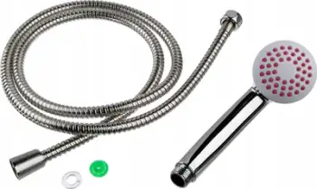 Set zorra dushi me dorezë 5five Simply Smart, 150 cm, çelik inox, argjendtë